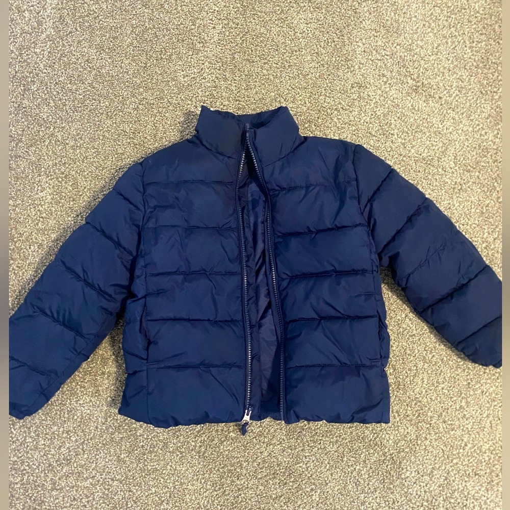 Girl's‎ Boy's Unisex Navy Blue Light Spring Puffer Jacket Coat Size Small 5/6